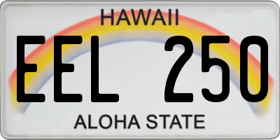 HI license plate EEL250