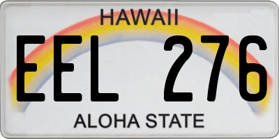 HI license plate EEL276