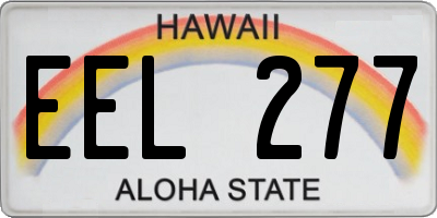 HI license plate EEL277