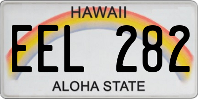 HI license plate EEL282