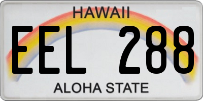 HI license plate EEL288