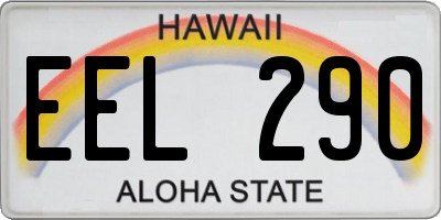 HI license plate EEL290