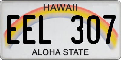 HI license plate EEL307