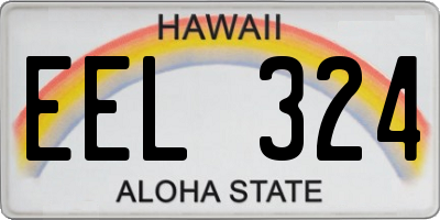 HI license plate EEL324
