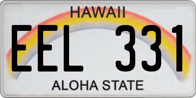 HI license plate EEL331