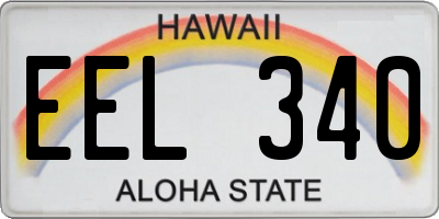 HI license plate EEL340