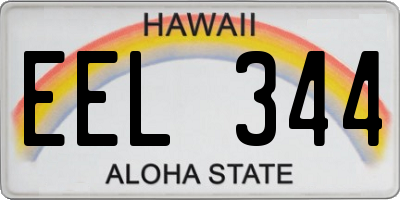 HI license plate EEL344