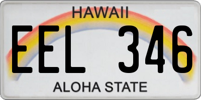 HI license plate EEL346