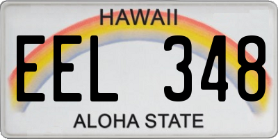 HI license plate EEL348