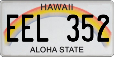 HI license plate EEL352