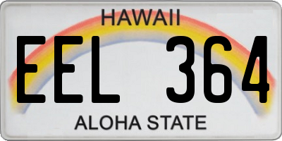 HI license plate EEL364