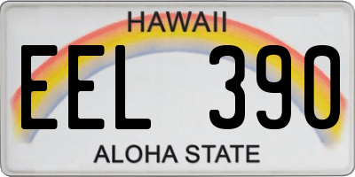 HI license plate EEL390