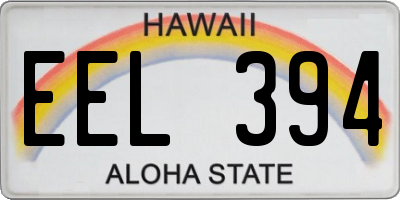 HI license plate EEL394