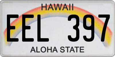 HI license plate EEL397