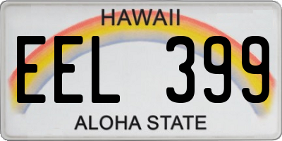 HI license plate EEL399