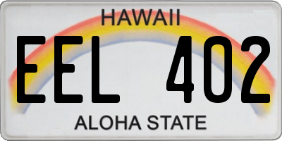 HI license plate EEL402