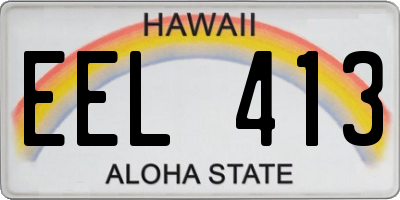 HI license plate EEL413