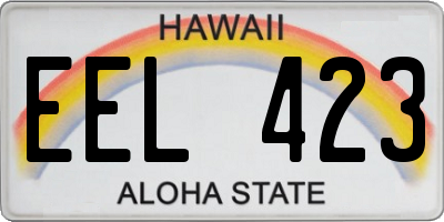 HI license plate EEL423