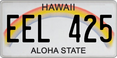 HI license plate EEL425
