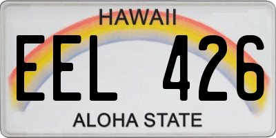 HI license plate EEL426