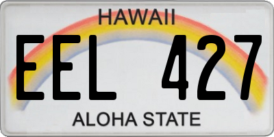 HI license plate EEL427