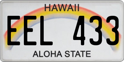 HI license plate EEL433