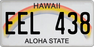 HI license plate EEL438