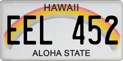 HI license plate EEL452