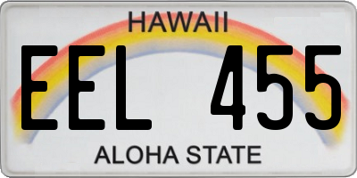 HI license plate EEL455