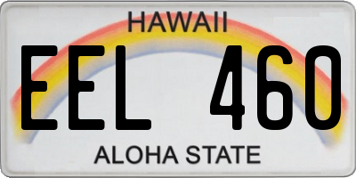 HI license plate EEL460