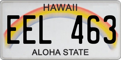 HI license plate EEL463