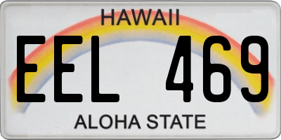 HI license plate EEL469