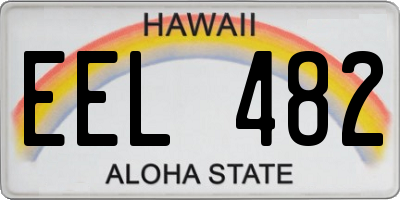 HI license plate EEL482