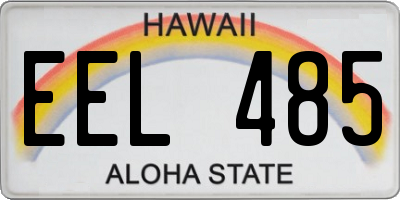 HI license plate EEL485