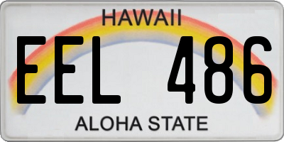 HI license plate EEL486