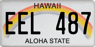 HI license plate EEL487