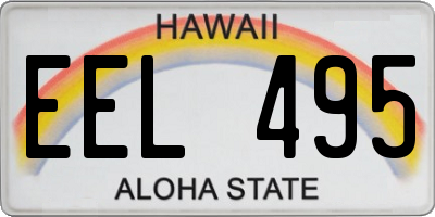 HI license plate EEL495