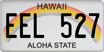 HI license plate EEL527