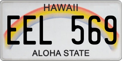 HI license plate EEL569