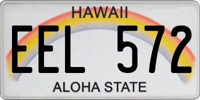 HI license plate EEL572