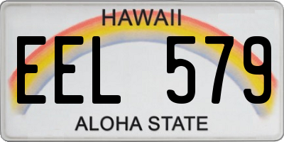 HI license plate EEL579