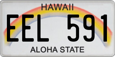 HI license plate EEL591