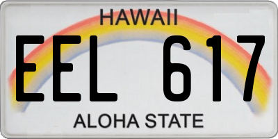 HI license plate EEL617