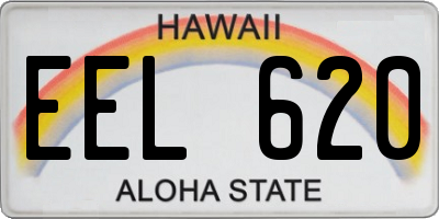 HI license plate EEL620