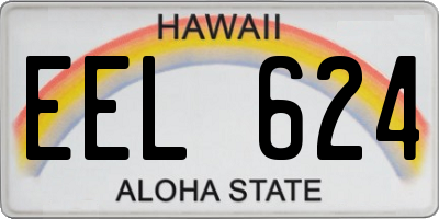 HI license plate EEL624