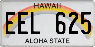 HI license plate EEL625