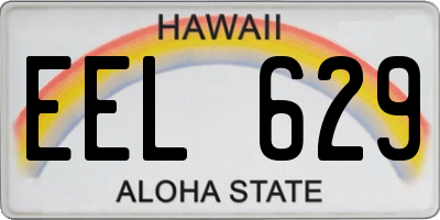 HI license plate EEL629