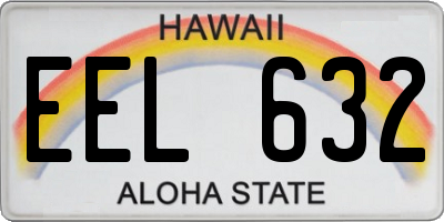 HI license plate EEL632