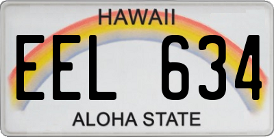 HI license plate EEL634