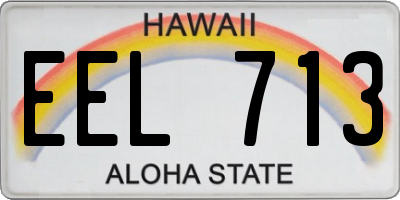HI license plate EEL713